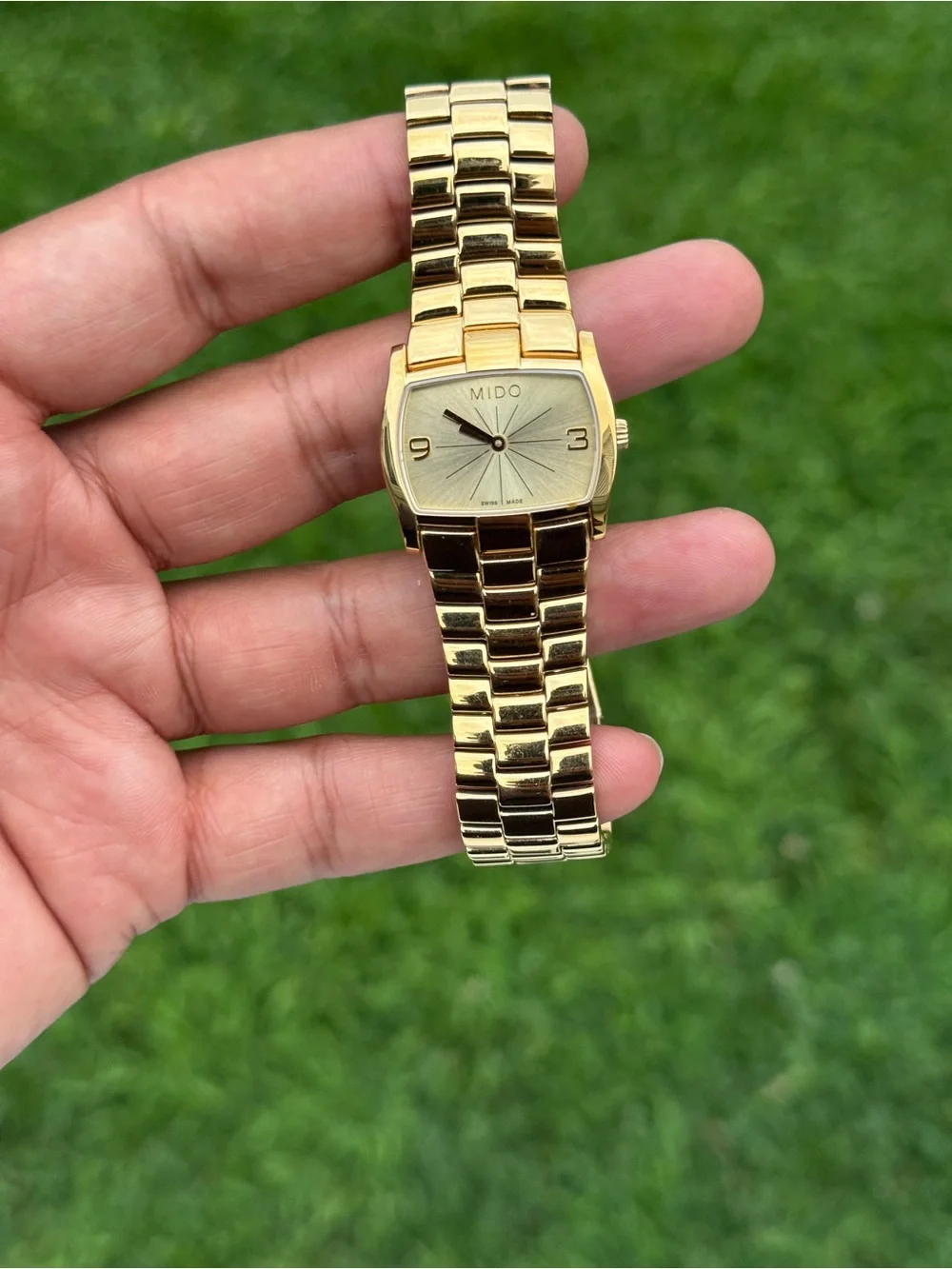 MIDO Romantique Ladies gold Watch unique bracelet